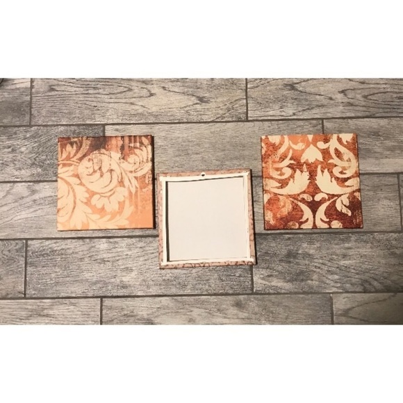 canvas Art Print Orange and Cream Size three actual prints - Picture 9 of 10